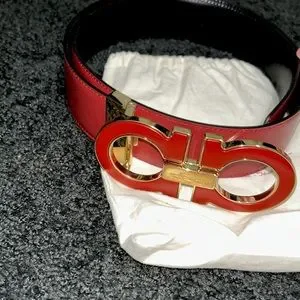 Salvatore Ferragamo Accessories Red Black Reversible Ferragamo Belt Poshmark